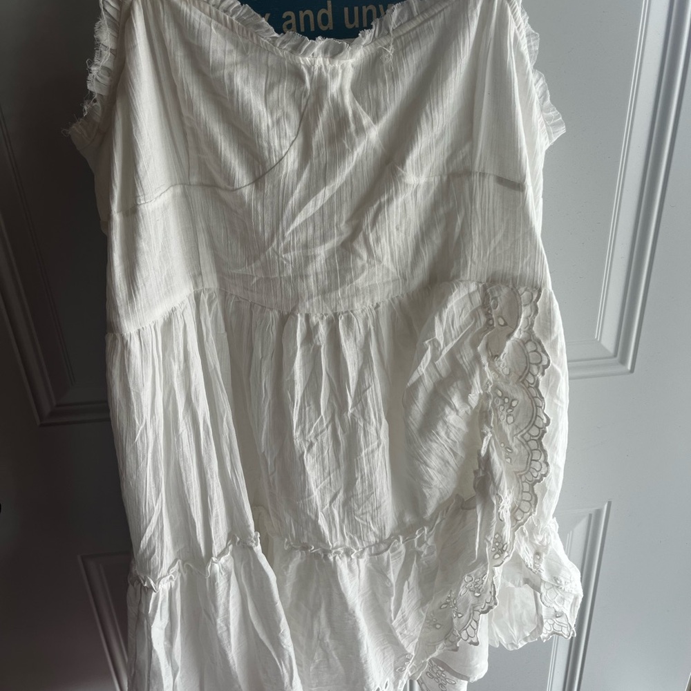 White Lace Trimmed dress